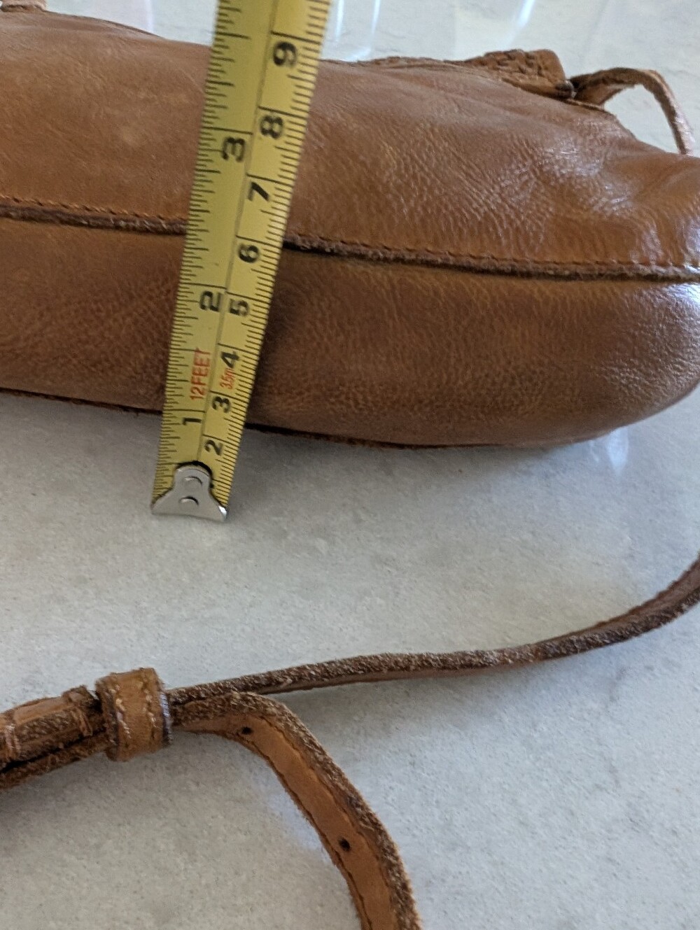 Vilenca Holland Soft Brown Leather Shoulder Bag Purse Woven Leather Front - Picture 11 of 15
